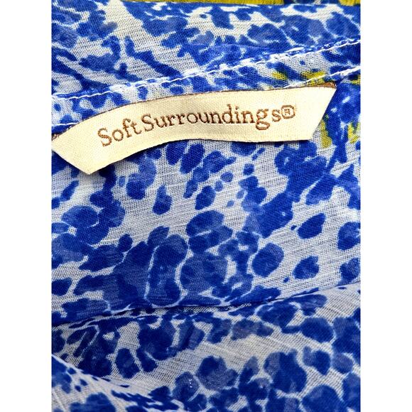 Soft Surroundings Sheer Beaded Blouse PL โ Italian Riviera Vibes, Swim Cover-Up - Picture 5 of 7